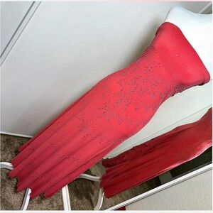 Y2K Strapless Maxi ruffle back dress embellished with beadwork size medium